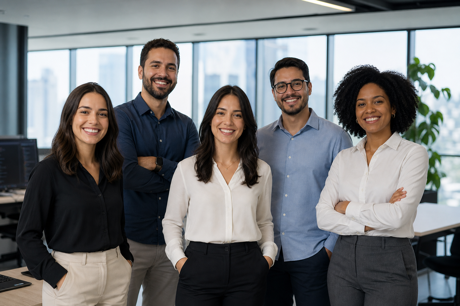 Equipe FortPlanos — corretores autorizados SulAmérica Saúde em escritório moderno